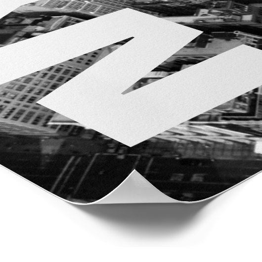  NYC New York City Manhattan Black White Poster (Hoek)