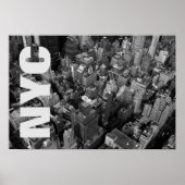  NYC New York City Manhattan Black White Poster (Voorkant)