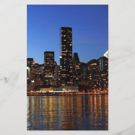 NYC New York City Manhattan Nacht Briefpapier (Voorkant)