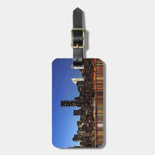 NYC New York City Manhattan Night Bagagelabel (Voorkant verticaal)