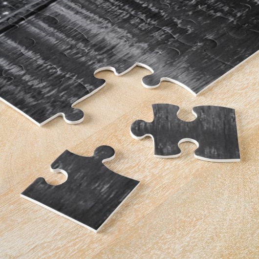 NYC New York City Manhattan Night Black White Legpuzzel (Zijkant)