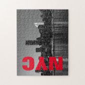 NYC New York City Manhattan Night Black White Legpuzzel (Verticaal)