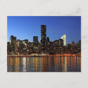 NYC New York City Manhattan Night Briefkaart