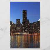 NYC New York City Manhattan Night Briefpapier (Voorkant)