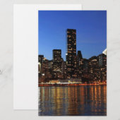 NYC New York City Manhattan Night Briefpapier (Voorkant / Achterkant)