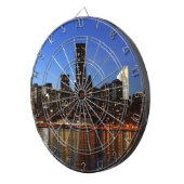 NYC New York City Manhattan Night Dartbord (Voorkant Rechts)