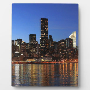 NYC New York City Manhattan Night Fotoplaat