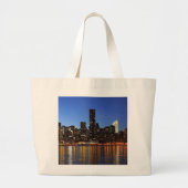 NYC New York City Manhattan Night Grote Tote Bag (Voorkant)