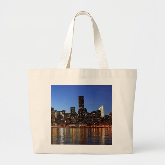NYC New York City Manhattan Night Grote Tote Bag (Voorkant)