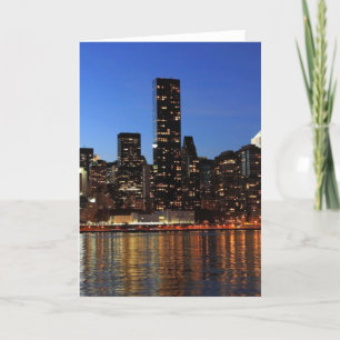 NYC New York City Manhattan Night Kaart