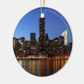 NYC New York City Manhattan Night Keramisch Ornament (Links)
