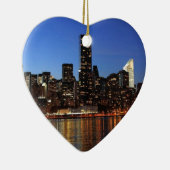 NYC New York City Manhattan Night Keramisch Ornament (Rechts)
