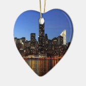 NYC New York City Manhattan Night Keramisch Ornament (Links)