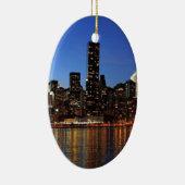 NYC New York City Manhattan Night Keramisch Ornament (Rechts)