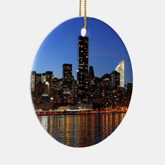 NYC New York City Manhattan Night Keramisch Ornament (Rechts)
