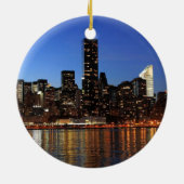 NYC New York City Manhattan Night Keramisch Ornament (Achterkant)