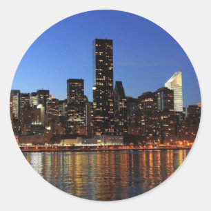 NYC New York City Manhattan Night Ronde Sticker