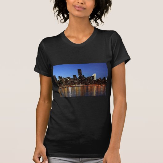NYC New York City Manhattan Night T-shirt (Voorkant)