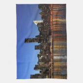 NYC New York City Manhattan Night Theedoek (Verticaal)