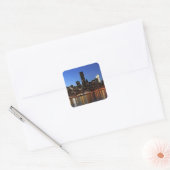 NYC New York City Manhattan Night Vierkante Sticker (Envelop)