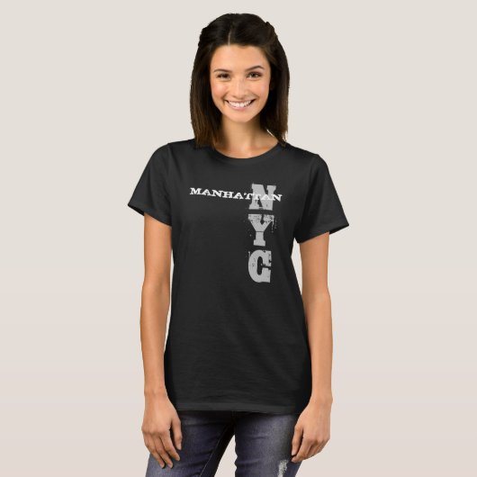 Nyc New York City Manhattan Stylish Trendy Design T-shirt (Voorkant volledig)