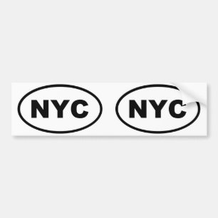 NYC New York City oval Bumpersticker
