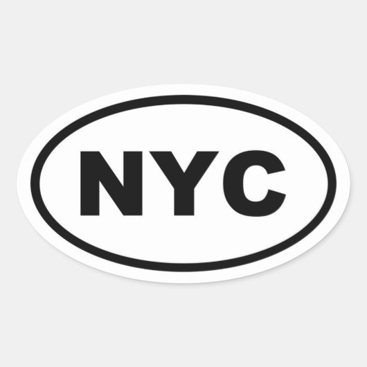 NYC New York City Ovale Sticker (Voorkant)