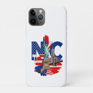NYC New York City Patriottische Silhouette Grafisc Case-Mate iPhone Case
