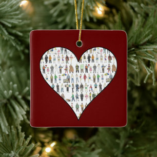 NYC New York City People Burgerburen Keramisch Ornament