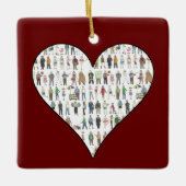 NYC New York City People Burgerburen Keramisch Ornament (Voorkant)