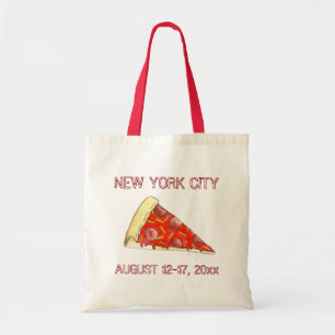 NYC New York City Pizza Gepersonaliseerd Canvas ta Tote Bag
