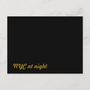 NYC New York City 's nachts Briefkaart
