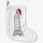 NYC New York City Skyscraper Red Kerstmis Kleine Kerstsok (Voorkant)