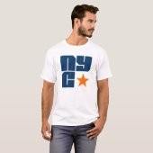 NYC New York City Star Block Text Shirt (Voorkant volledig)