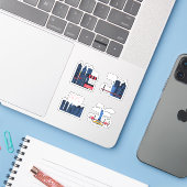 NYC (New York City) Stickers (Laptop met iPhone)