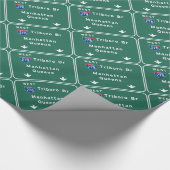 NYC New York City Triboro Br Manhattan Interstate Cadeaupapier (Hoek)