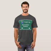 NYC New York City Triboro Br Manhattan Interstate T-shirt (Voorkant volledig)