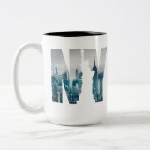 NYC, New York City Tweekleurige Koffiemok (Links)