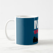 NYC New York City USA Retro  Blauw Koffiemok (Links)