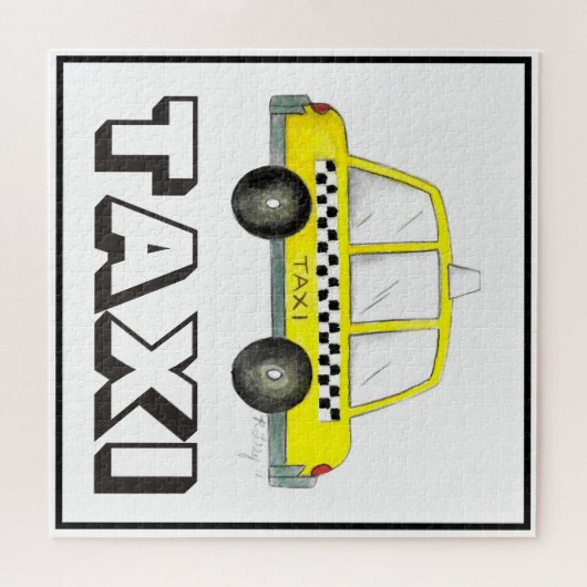 NYC New York City Yellow Cab Taxi Taxicab Legpuzzel (Horizontaal)