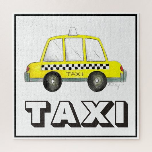 NYC New York City Yellow Cab Taxi Taxicab Legpuzzel (Verticaal)