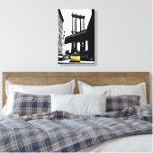 Nyc New York City Yellow Taxi Brooklyn Bridge Canvas Afdruk (Insitu (Slaapkamer))