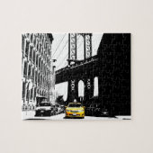 Nyc New York City Yellow Taxi Brooklyn Bridge Legpuzzel (Horizontaal)
