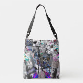 NYC New York foto's graffiti pop kunst Crossbody Tas (Achterkant)