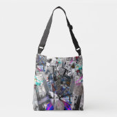 NYC New York foto's graffiti pop kunst Crossbody Tas (Voorkant)