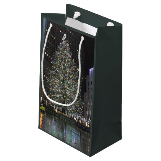 NYC New York kerstboom Rockefeller Center Klein Cadeauzakje (Achterkant Gekanteld)