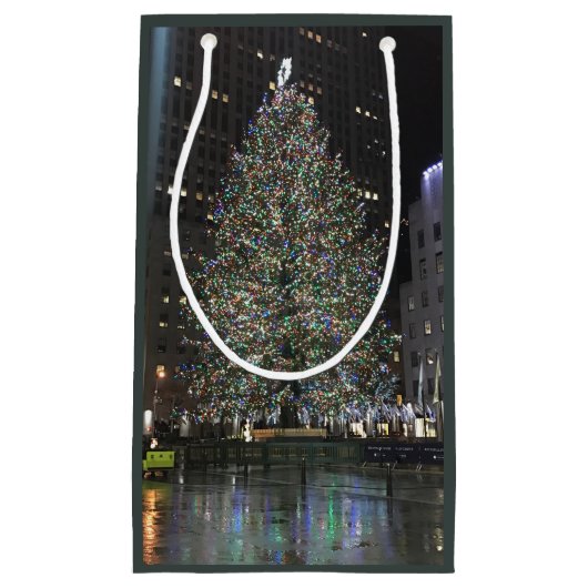 NYC New York kerstboom Rockefeller Center Klein Cadeauzakje (Voorkant)