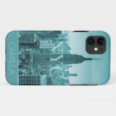 NYC New York Manhattan Empire State silhouet aange Case-Mate iPhone Case (Achterkant (horizontaal))