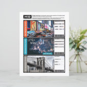 NYC | New York Mock Ticket voor reizen en evenemen (Staand voorkant)