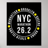 Nyc New York Souvenir Marathon Runner _1  Poster (Voorkant)